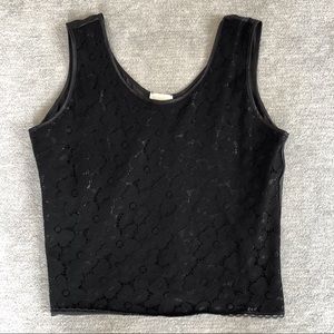 Escapades Black Satin/Lace Cami